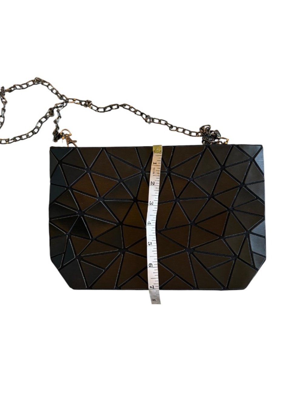 Patrizia Luca Black Geometric Crossbody Bag Convertible Clutch - Picture 9 of 9